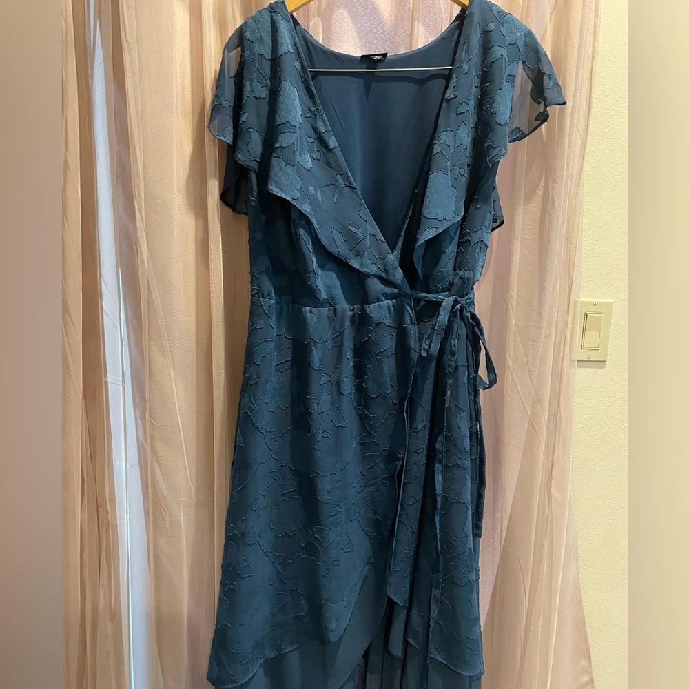 Torrid Teal Wrap Dress